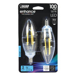 10W (100W Replacement) Blunt Tip Daylight Filament LED (2 - Pack) - Worldwide Electric Supplies