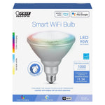11.1W (90W Replacement) RGBW PAR38 E26 Base Dimmable Alexa Google Smart Wi - Fi Light Bulb - Worldwide Electric Supplies