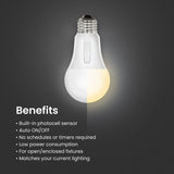 16.5W (100W Replacement) Adjustable White Dusk to Dawn LED Bulb - Worldwide Electric Supplies