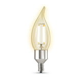 Clear LED light bulb on a white background