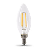 3.3W (40W Replacement) Soft White (2700K) Clear B10 Dimmable Decorative Enhance (6 - Pack) - Worldwide Electric Supplies