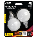 3.8W (40W Replacement) Bright White (3000K) G16 1/2Frost Filament LED Bulb (2 - Pack) - Worldwide Electric Supplies