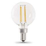 3.8W (40W Replacement) G16 1/2 Daylight Dimmable Enhance Glass Filament Globe LED (2 - Pack) - Worldwide Electric Supplies