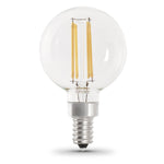 3.8W (40W Replacement) G16 1/2 Soft White Dimmable Enhance Glass Filament Globe LED (2 - Pack) - Worldwide Electric Supplies