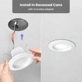 4 in. 11.1W (75W Replacement) Daylight (5000K) Dimmable High Output LED Recessed Downlight - Worldwide Electric Supplies