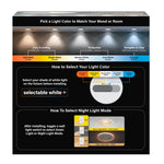 4 in. 7.2W (50W Replacement) Color Selectable LED Downlight With Night Light Mode - Worldwide Electric Supplies