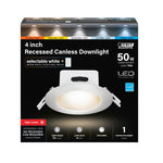 4 in. Selectable White (5CCT) Integrated J - box Recessed Downlight - Worldwide Electric Supplies