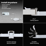 4 in. Tethered J - Box Selectable White (5CCT) LED Downlight With Night Light Mode - Worldwide Electric Supplies