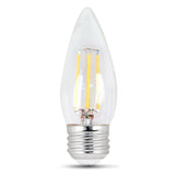 40W Replacement B10 Dimmable Soft White Decorative LED Filament Enhance (2 - Pack) - Worldwide Electric Supplies
