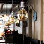 4.5W (40 Watt Equivalent) Soft White Clear G 16 1/2 Globe Dimmable Light Bulb 2 Pack (BPG1640827/LED/2/CAN) - Worldwide Electric Supplies