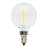 4.5W (40 Watt Equivalent) Soft White Clear G 16 1/2 Globe Dimmable Light Bulb 2 Pack (BPG1640827/LED/2/CAN) - Worldwide Electric Supplies