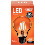 4.5W A19 Orange Filament LED Filament Light Bulb - Worldwide Electric Supplies