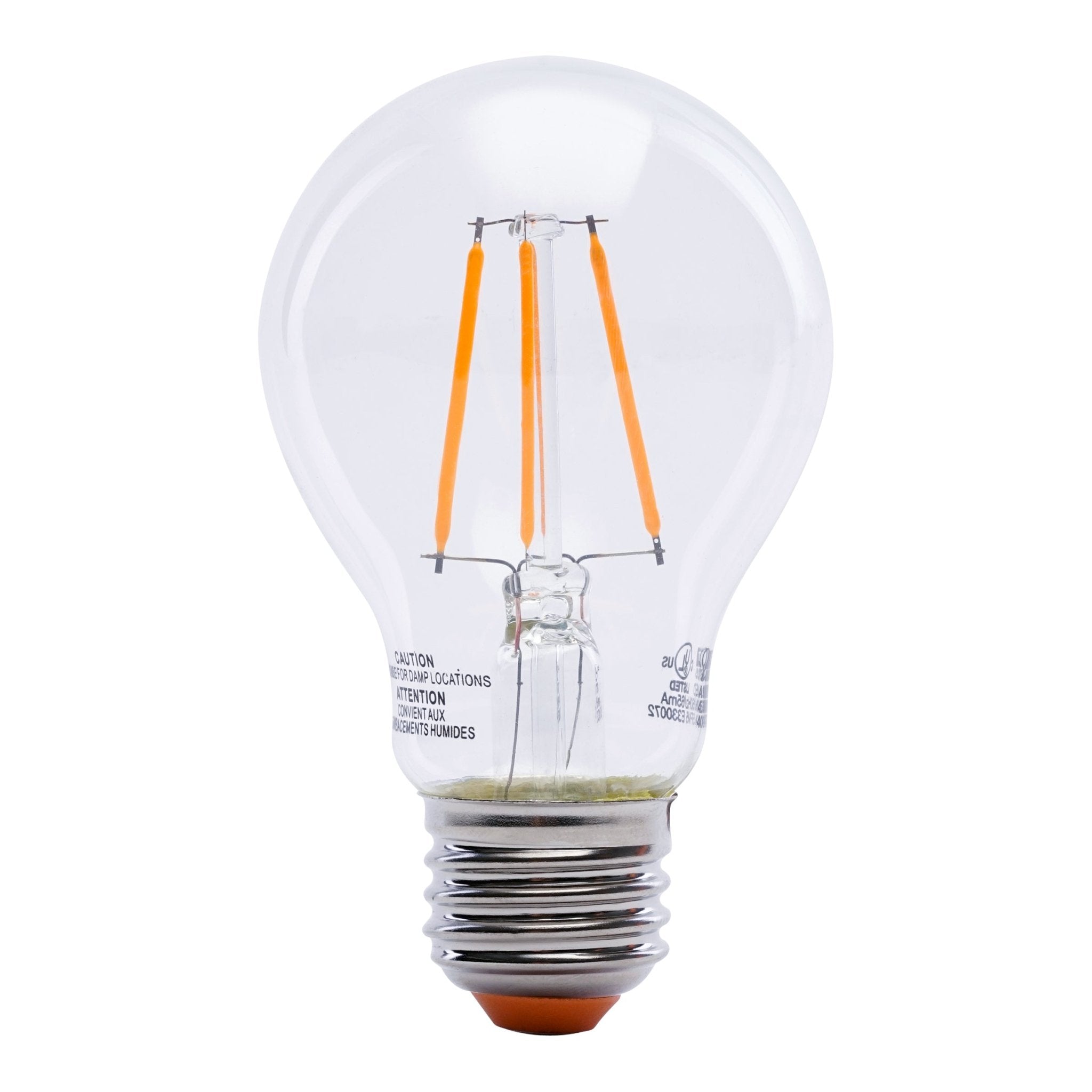 4.5W A19 Orange Filament LED Filament Light Bulb - Worldwide Electric Supplies