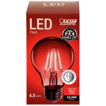 4.5W A19 Red Filament LED Filament Light Bulb - Worldwide Electric Supplies