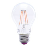4.5W Clear Glass Pink A19 Dimmable LED Filament Light Bulb - Worldwide Electric Supplies