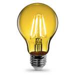 4.5W Clear Glass Transparent Yellow A19 Dimmable LED Filament Light Bulb - Worldwide Electric Supplies