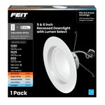5 - 6 in. 120W Replacement Adjustable White Adjustable Lumens Dimmable High Output Enhance LED Recessed Downlight - Worldwide Electric Supplies