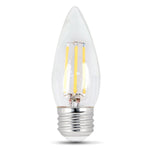 5.5W (60W Replacement) Daylight (5000K) E26 Base B10 Dimmable Decorative LED Filament Enhance (2 - Pack) - Worldwide Electric Supplies