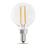 5.5W (60W Replacement) G16 1/2 Daylight Dimmable Enhance Glass Filament Globe LED (2 - Pack) - Worldwide Electric Supplies