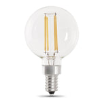 5.5W (60W Replacement) G16 1/2 Soft White Dimmable Enhance Glass Filament Globe LED (2 - Pack) - Worldwide Electric Supplies