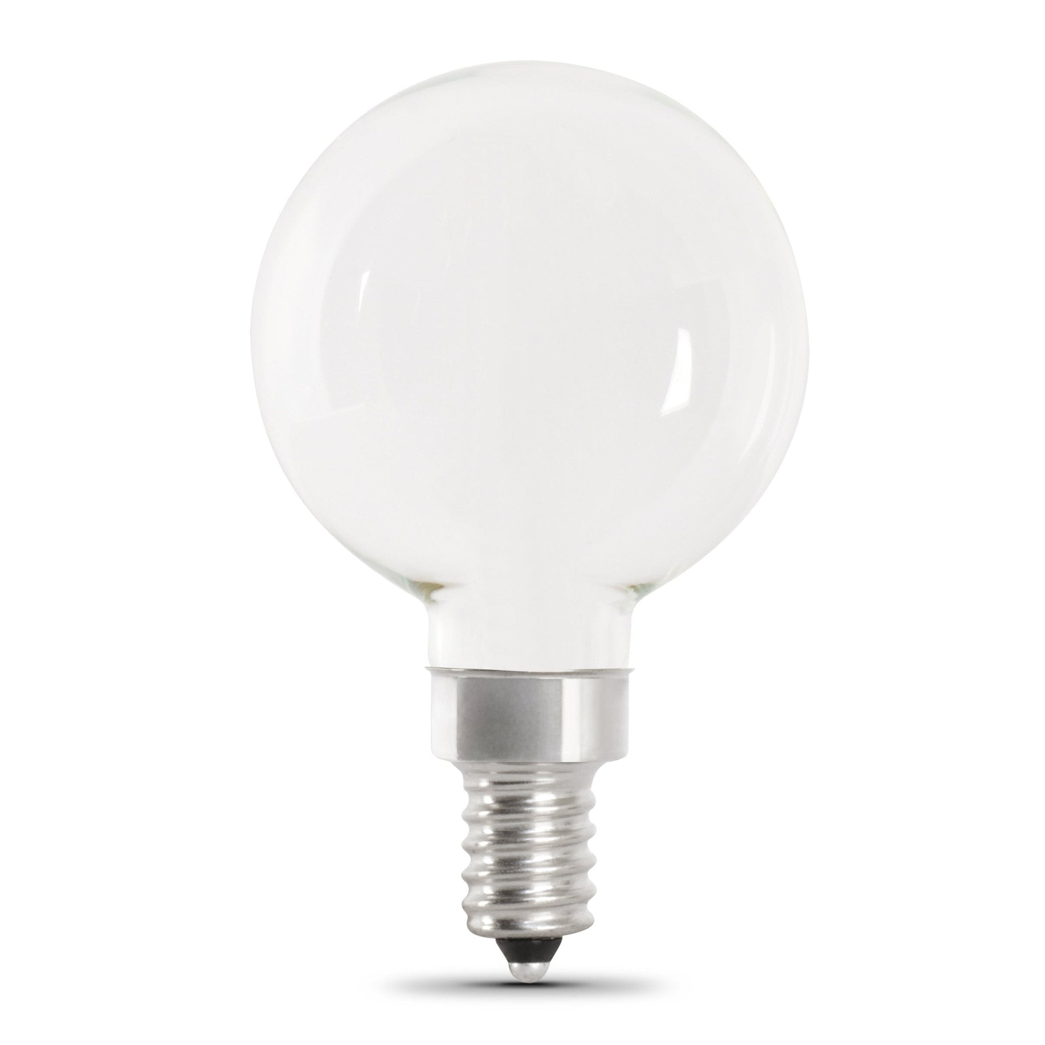 5.5W (60W Replacement) Soft White (2700K) G16 1/2 (E12 Base) Frost Filament LED Bulb (2 - Pack) - Worldwide Electric Supplies