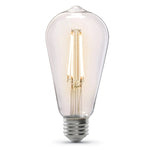 5.5W (60W Replacement) ST19 E26 Dimmable Straight Filament Clear Glass Vintage Edison LED Light Bulb, Warm Light - Worldwide Electric Supplies