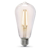 5.5W (60W Replacement) ST19 E26 Dimmable Straight Filament Clear Glass Vintage Edison LED Light Bulb, Warm Light - Worldwide Electric Supplies