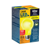 5W (60W Equivalent) A19 E26 Base Yellow LED Bug Light - Worldwide Electric Supplies