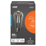 8.8W (60W Replacement) Daylight (5000K) E26 Base ST19 Dusk to Dawn Filament LED Light Bulb - Worldwide Electric Supplies