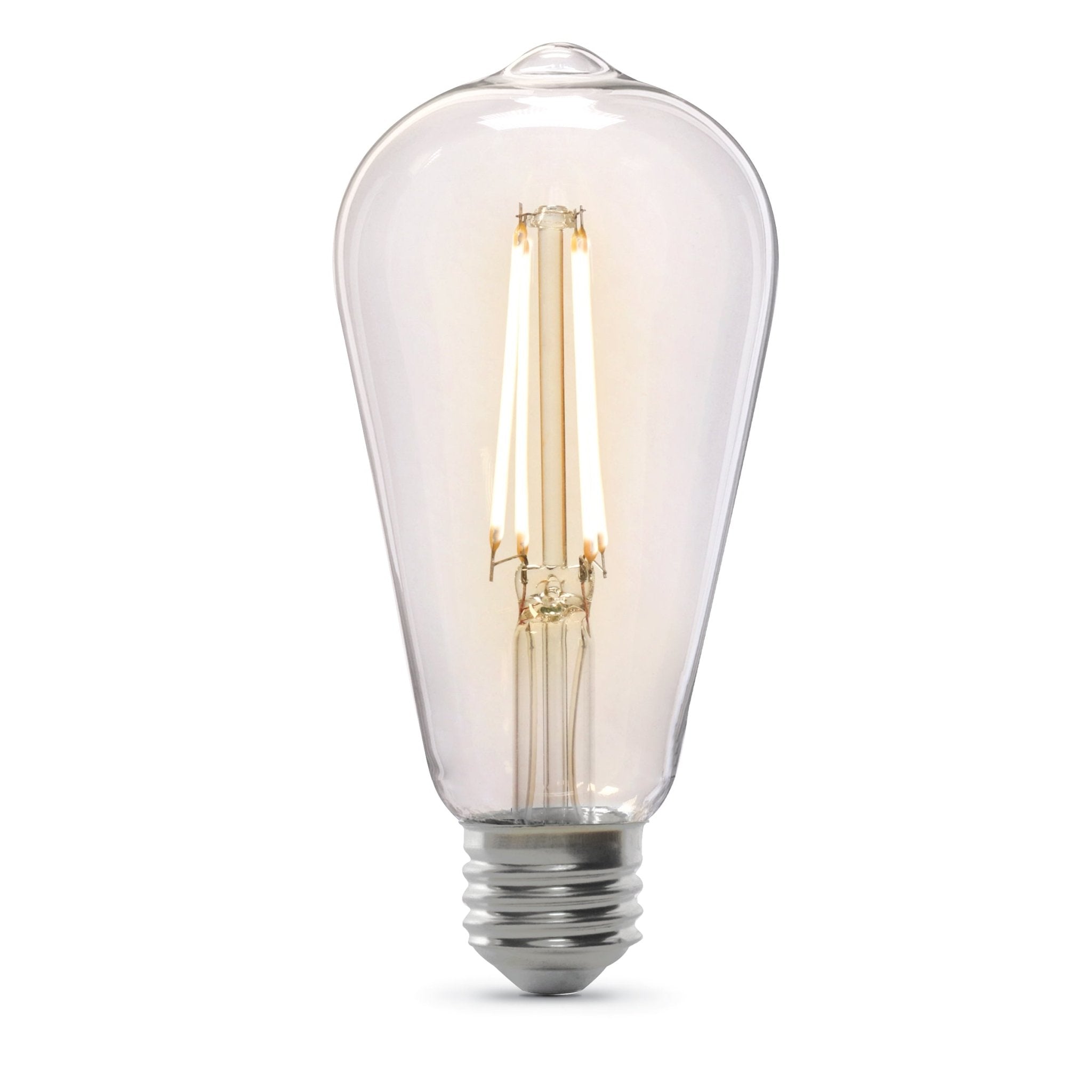 8.8W (60W Replacement) Soft White (2700K) E26 Base ST19 Dusk to Dawn Filament LED Light Bulb - Worldwide Electric Supplies