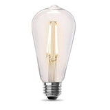 8.8W (60W Replacement) ST19 E26 Dimmable Straight Filament Clear Glass Vintage Edison LED Light Bulb, Soft White (2 - Pack) - Worldwide Electric Supplies