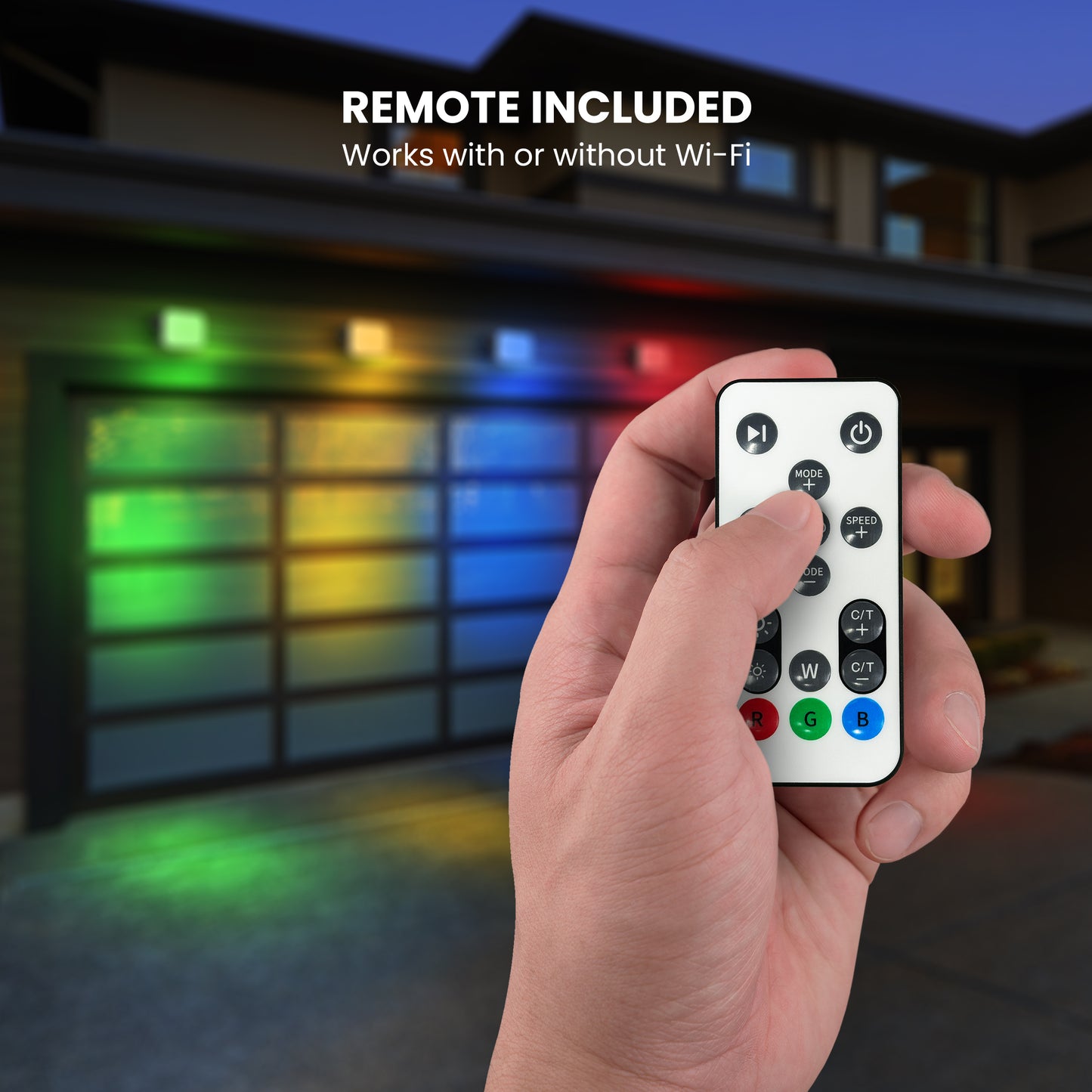 4-Pack Color Changing Smart Flood Lights with Remote