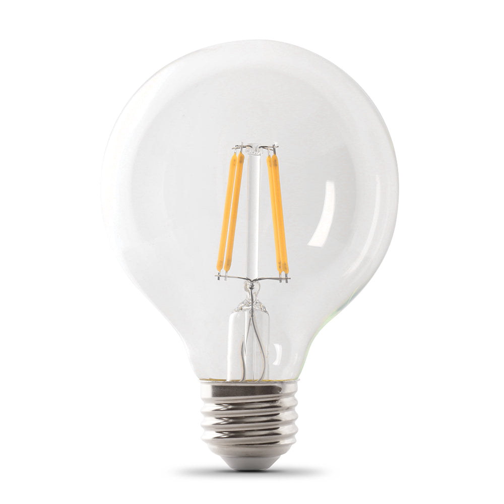 5.5W (60W Replacement) G25 Soft White Dimmable Enhance Glass Filament Globe LED (3-Pack)