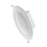 White recessed ceiling light on a white background