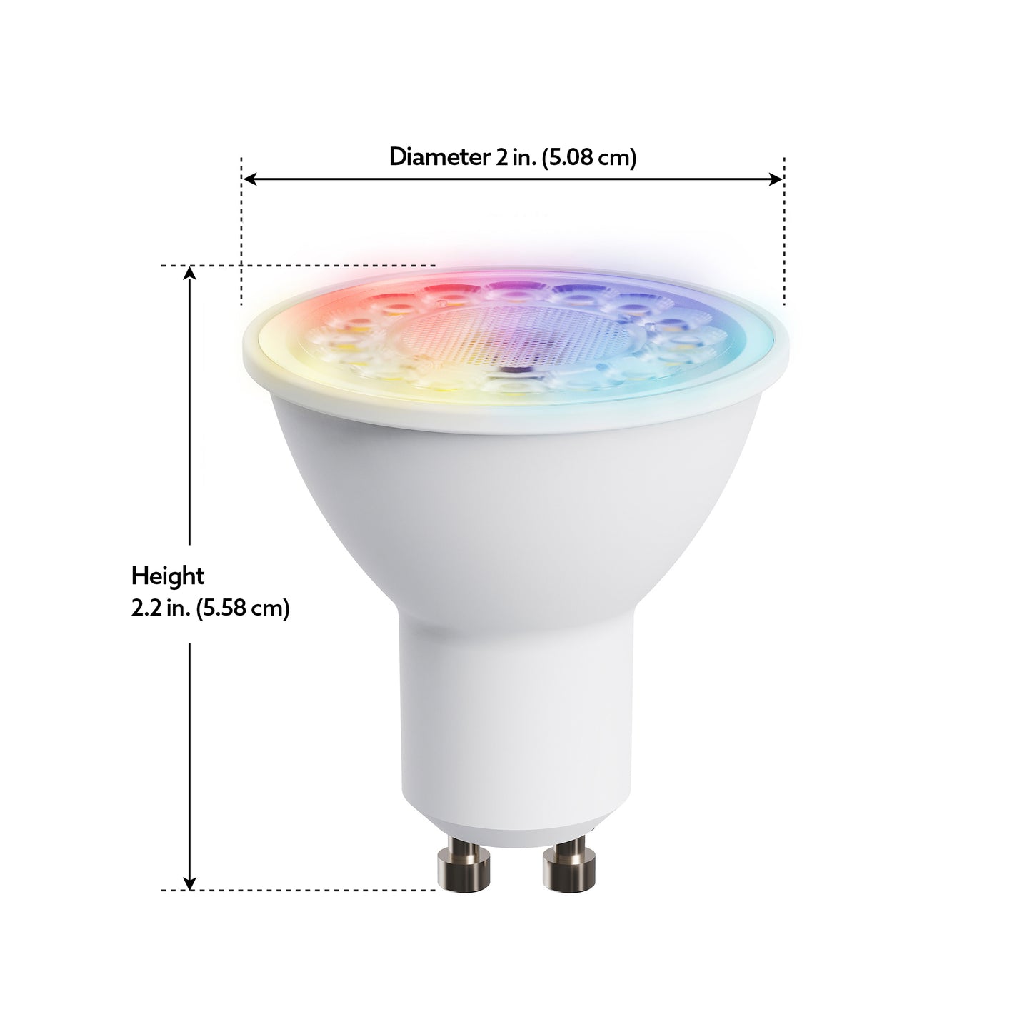 5W (50W Replacement) RGBW Color GU10 Base MR16 Alexa Google Siri Smart Wi-Fi LED Light Bulb