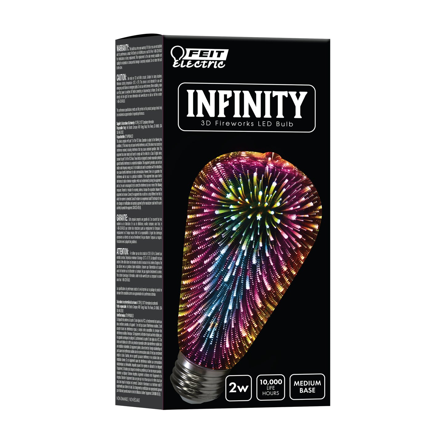 Infinity 3D Fireworks Effect LED ST19 Lightbulb