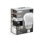 Feit Electric A19 Frost LED Bulb 60 Watt Replacement Neutral White 3500K E26 Base Dimmable 4 Pack - Worldwide Electric Supplies