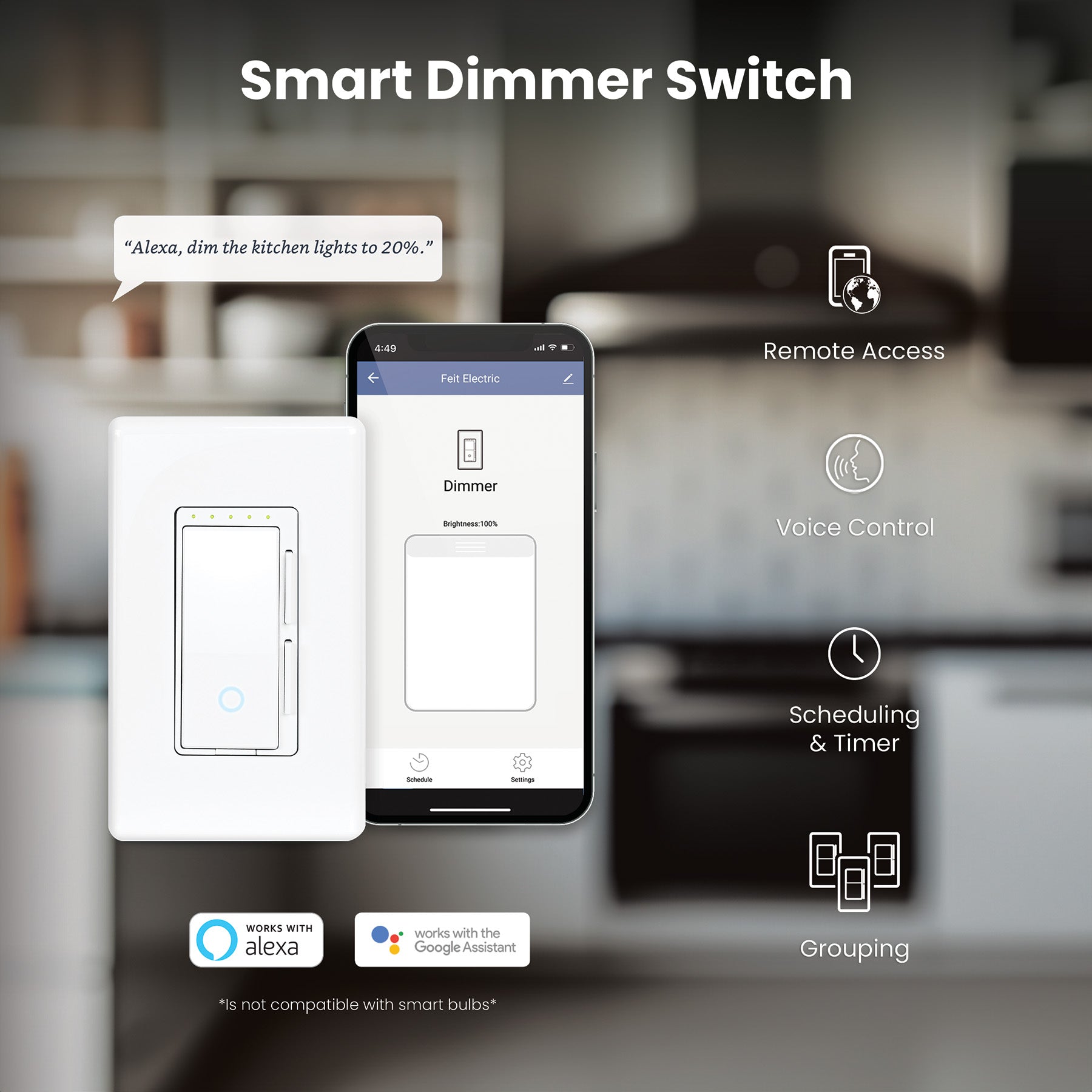 Smart Wi - Fi Dimmer - Worldwide Electric Supplies